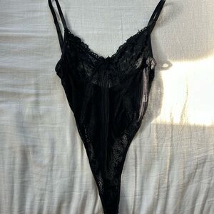 Black lace bodysuit